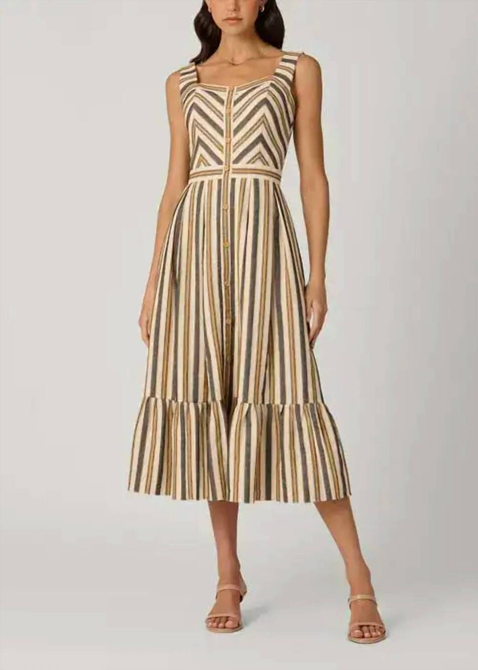NEW SHOSHANNA lyda dress in sand/ivory/jet